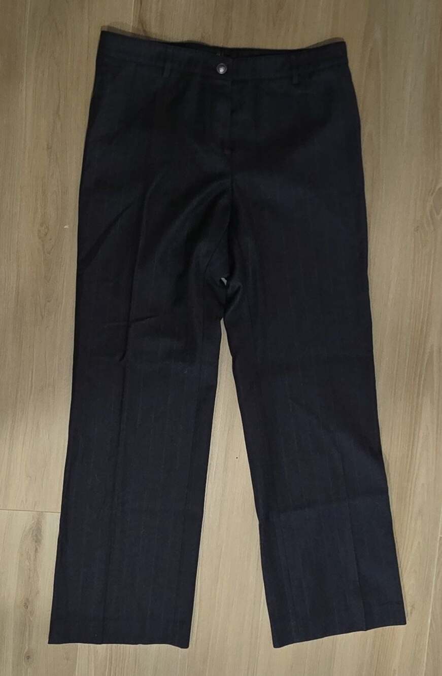 Chanel Pinstripe Wool Cashmere Dress Pants Trousers